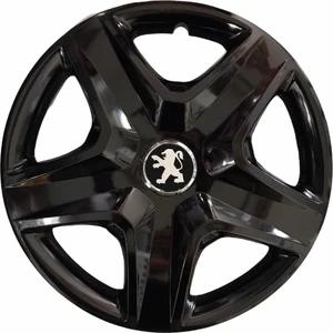 Hmnl Peugeot 206 14'' Inç Gri - Siyah 4'lü Set Jant Kapağı Çelik Jant Görünümlü