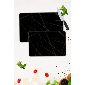 2'li Takım 30 x 40 cm ve 20 x 30 cm LED Desenli Cam Kesim Tablası ve Ocak Koruma
