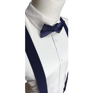 Elegante Cravatte Lacivert Renk Pantolon Askısı ve Papyon Seti