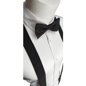 Elegante Cravatte Siyah Renk Pantolon Askısı ve Papyon Seti