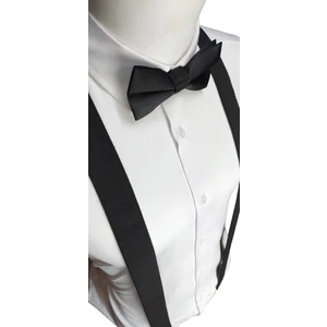 Elegante Cravatte Siyah Renk Pantolon Askısı ve Papyon Seti