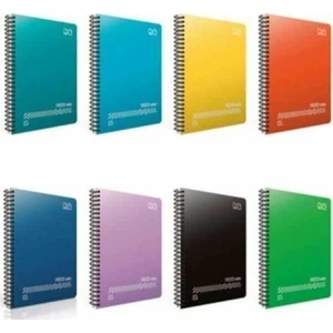 A4 Fresco Spiralli Pp Kapak Defter Seti 96 Yaprak 6 Kareli 2 Çizgili