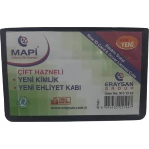 Çift Hazneli Ehliyet Kimlik Kabı Beyaz