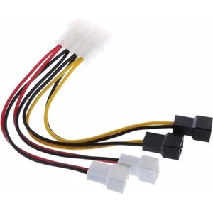 Net Dünya Molex 4 Pin To 3 Pin Fan Konnektör Soket Çevirici Kablo