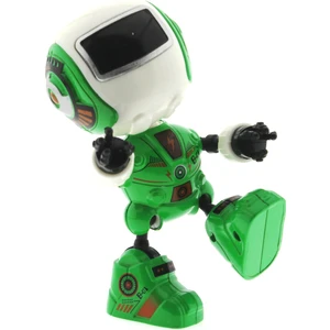 Dekoratif Sesli Işıklı Mini Sevimli Yeşil Robot