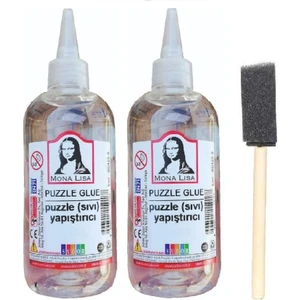 Mona Lisa Puzzle Yapıştırıcı 250 ml 2'li + Dağıtıcı Sünger Fırça Tekli