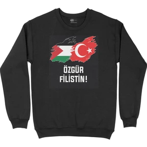 Özgür Filistin Siyah Tişört Sweatshirt