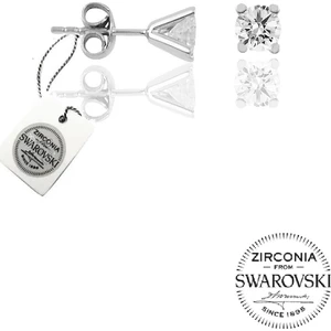 Söğütlü Silver Gümüş Swarovski Tek Taş Küpe