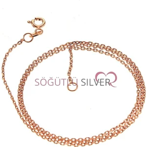 Söğütlü Silver Rose Kolye Zinciri (60 Cm)