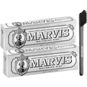 Whitening Mint Diş Macunu 2 x 85 ml ve Black Mediım Orta Sert Diş Fırçası 1 Adet