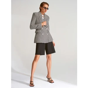 6847 Kazayağı Blazer Ceket-Siyah