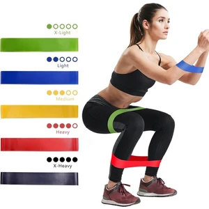 5 Li Farklı Dirençte Aerobik Bandı Pilates Squat Çalışma Lastiği