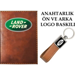 Promosyon Denizi Land Rover Logolu Taba Ruhsat Kabı ve Land Rover Logolu Anahtarlık