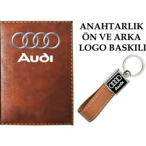 Promosyon Denizi Audi Logolu Taba Ruhsat Kabı ve Audi Logolu Anahtarlık