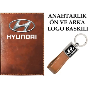 Promosyon Denizi Hyundaı  Logolu Taba Ruhsat Kabı ve Hyundaı  Logolu Anahtarlık