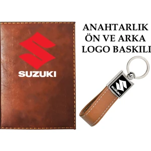 Promosyon Denizi Suzukı  Logolu Taba Ruhsat Kabı ve Suzukı  Logolu Anahtarlık