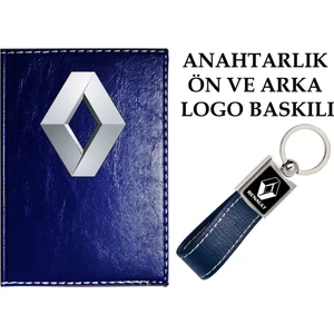 Promosyon Denizi  Renault  Logolu Lacivert Ruhsat Kabı ve Renault Logolu Anahtarlık