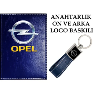 Promosyon Denizi  Opel  Logolu Lacivert Ruhsat Kabı ve Opel Logolu Anahtarlık