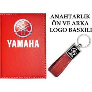 Promosyon Denizi  Yamaha  Logolu Kırmızı Ruhsat Kabı ve Yamaha Logolu Anahtarlık