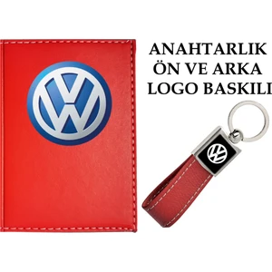Promosyon Denizi  Kırmızı Ruhsat Kabı ve  Anahtarlık