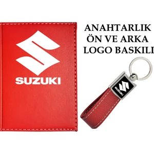 Promosyon Denizi Kırmızı Ruhsat Kabı ve  Anahtarlık