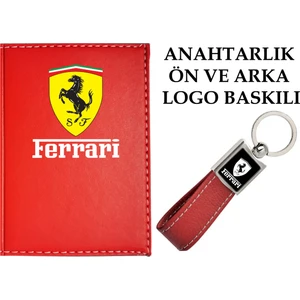 Promosyon Denizi Kırmızı Ruhsat Kabı ve  Anahtarlık