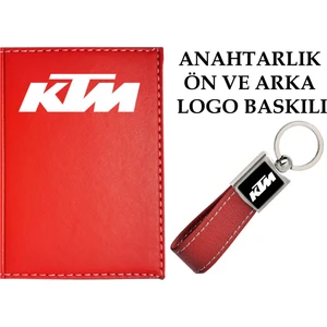 Promosyon Denizi  Ktm Logolu Kırmızı Ruhsat Kabı ve Ktm Logolu Anahtarlık