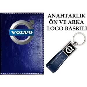 Promosyon Denizi  Volvo  Logolu Lacivert Ruhsat Kabı ve Volvo Logolu Anahtarlık