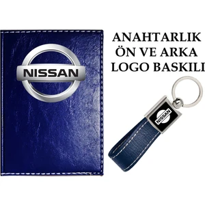 Promosyon Denizi  Lacivert Ruhsat Kabı ve  Anahtarlık