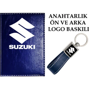 Promosyon Denizi  Suzukı  Logolu Lacivert Ruhsat Kabı ve Suzukı  Logolu Anahtarlık