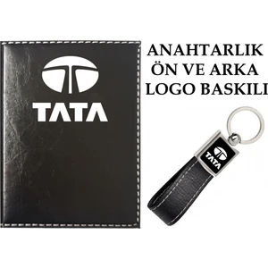 Promosyon Denizi  Tata  Logolu Siyah Ruhsat Kabı ve Tata Logolu Anahtarlık