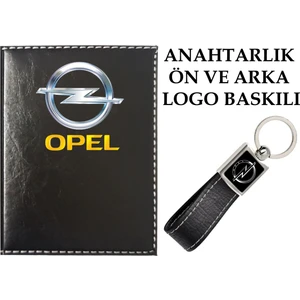 Promosyon Denizi  Opel  Logolu Siyah Ruhsat Kabı ve Opel Logolu Anahtarlık