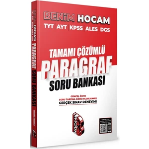 Benim Hocam Yayınları Tüm Adaylar Için Paragraf Tamamı Çözümlü Soru Bankası