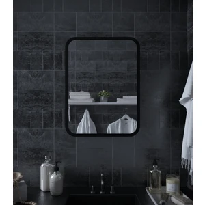 Siyah Oval Dekorasyon Banyo Dolabı