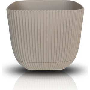 Toxa 1.8 Lt 15X15X13 cm Dekoratif Mercan Desenli Tabaklı Mat Plastik Saksı No3