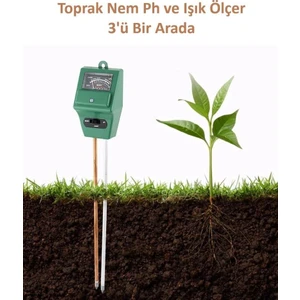 OPTANA Toprak Nem Ph Metre Ölçer Işık Ölçer Toprak Ph Düzenleyici