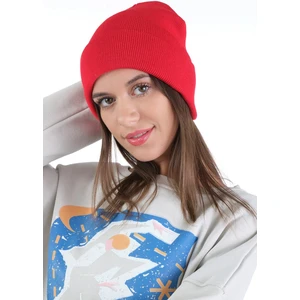 Kadın Düz Katlamalı Triko Basic Bere