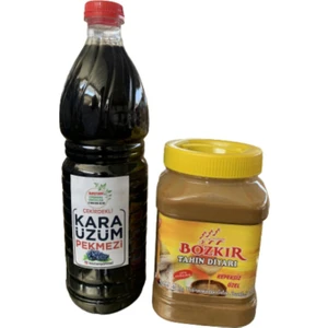 Baştan Yöresel Ürünler 1300GRAM Karaüzüm Pekmezi ve 1kg Konya Bozkır Tahin