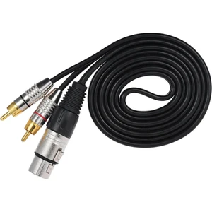 Rca Erkek Fiş Xlr 3-Pin Dişi Ses Kablosu Y-Splitter Adaptörü Kablosu 0.3m  (Yurt Dışından)