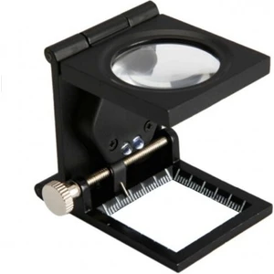 Katlanabilir Mini Metal Büyüteç Lup Mercek