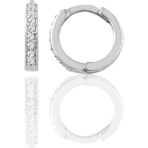 Söğütlü Silver Gümüş Zirkon Taşlı 12 mm Halka Küpe