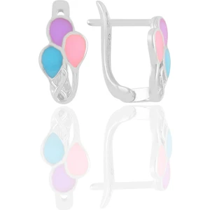 Söğütlü Silver Gümüş Mineli Renkli Balonlar Küpe