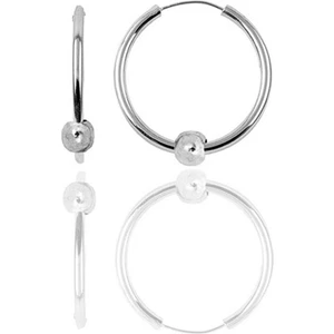 Söğütlü Silver Gümüş 14 mm Sade Toplu Halka Küpe