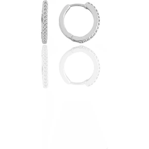 Söğütlü Silver Gümüş Zirkon Taşlı 12 mm Halka Küpe