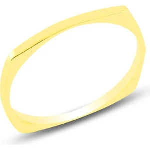 Söğütlü Silver Gümüş Altın Yaldızlı Sade Delicate Gümüş Yüzük