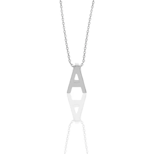 Söğütlü Silver Gümüş Üç Boyutlu Minimal A Harf Kolye