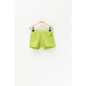Kız Bebek Yeşil Cepli Basic Şort (9AY-4YAŞ)