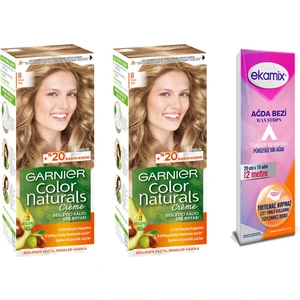 Color Naturals Set Boya 8 Koyu Sarı x 2 + Ekamix Ağda Bandı