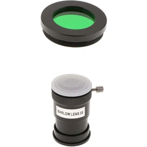 1.25 "teleskop Barlow Lens 3x Merceği Astronomi Fotoğraf Filtresi Yeşil Için Set  (Yurt Dışından)