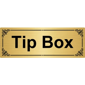 Özarslan Dizayn Tip Box 7 x 20 cm  Altın Renk Metal Yönlendirme Levhası